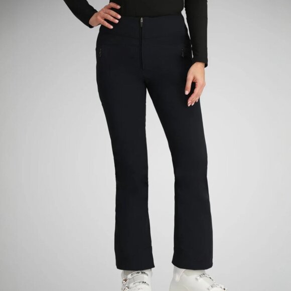 Obermeyer Cloud Nine Ski Pants Sz 4 Black Fleece Insulated Cold Winter Pants - Picture 1 of 14